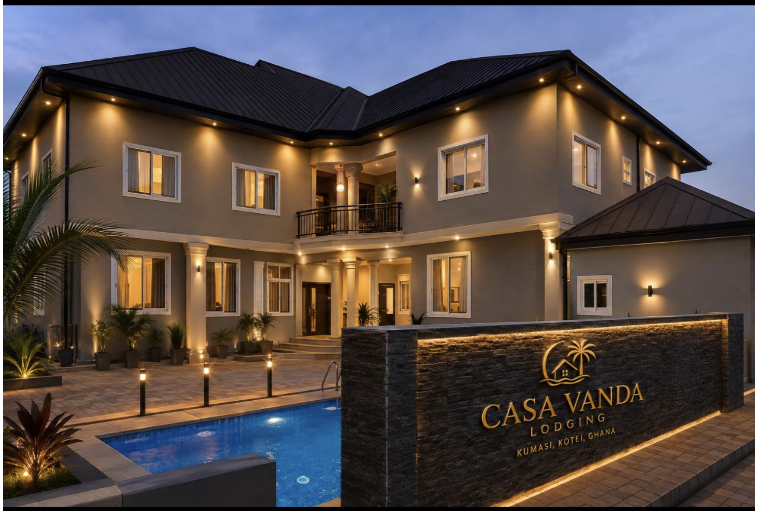 CASAVANDA hotel exterior at golden hour